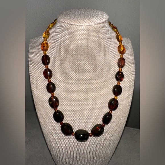 Dark Amber bead necklace by Jay King - Picture 3 of 10